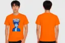 Orange Star Round Neck T-Shirt