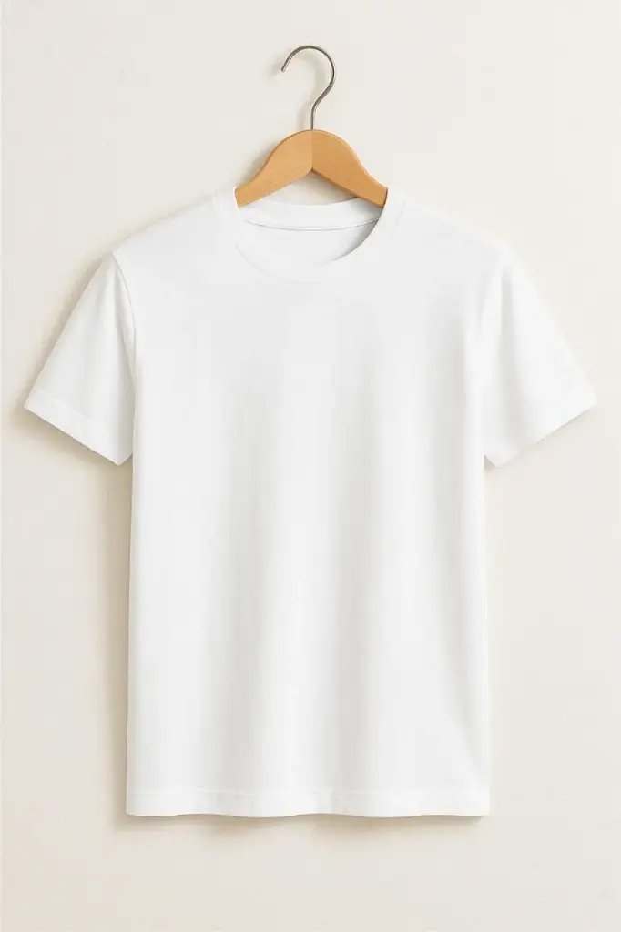 White Plain Round Neck T-Shirt