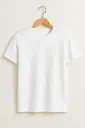White Plain Round Neck T-Shirt