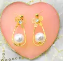Golden Pearl Earrings