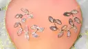 Florel Stone Leaves Earring Stud
