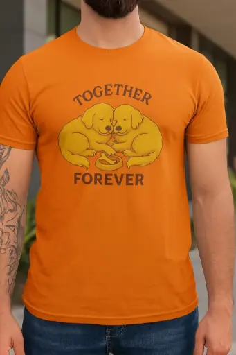 [SVTSHIRTORANGE2] Orange Love Forever T-Shirt