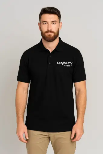 [SVTSHIRTBLACKCOLARLOYALTYS0001] Black Loyalty Colar T-Shirt