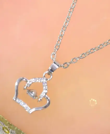 [SVAJPENDSILVER00001] Silver Crown Chain Pendant